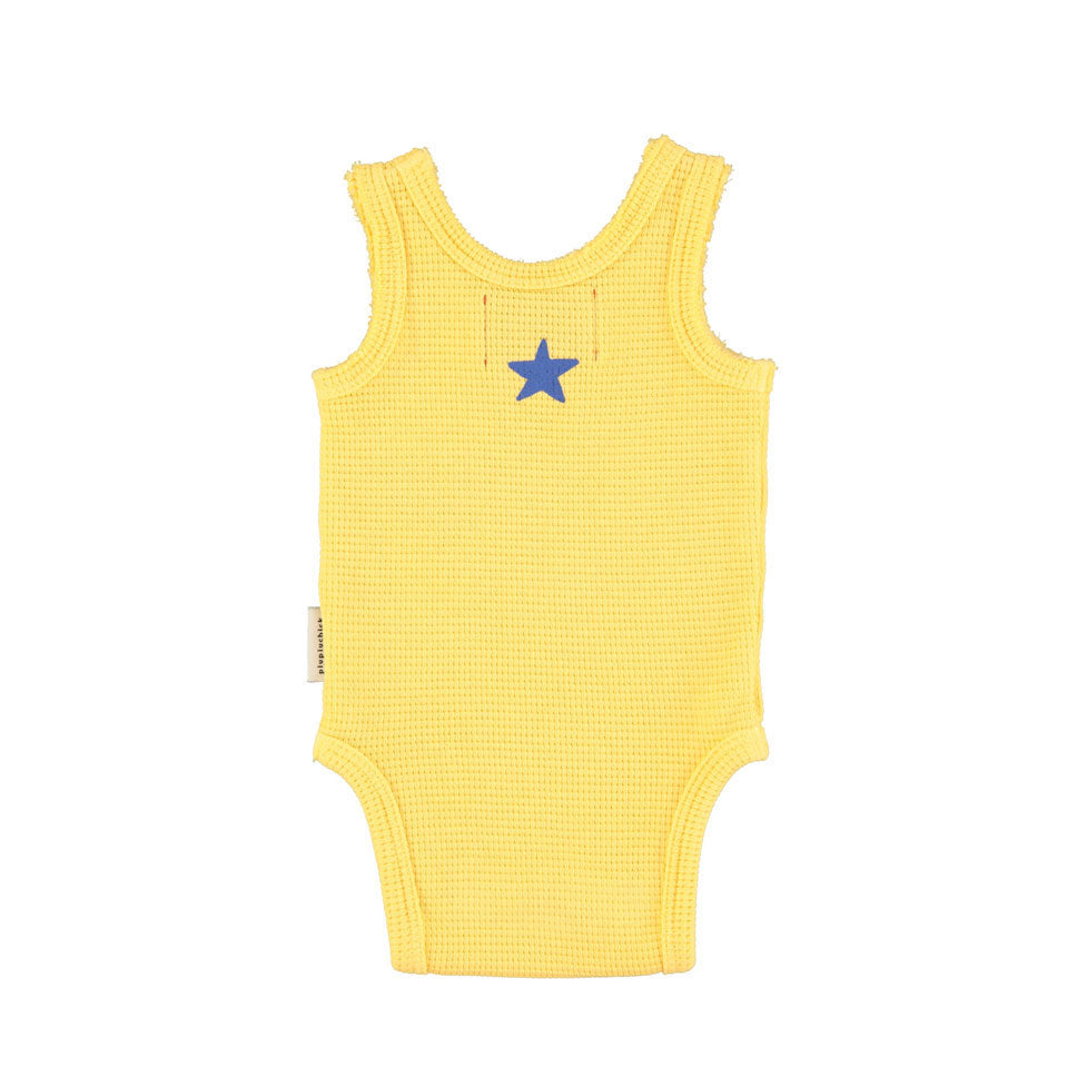 Piupiuchick Yellow Camp Print Bodysuit
