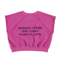 Piupiuchick Fuchsia 3 Print Sleeveless Sweatshirt