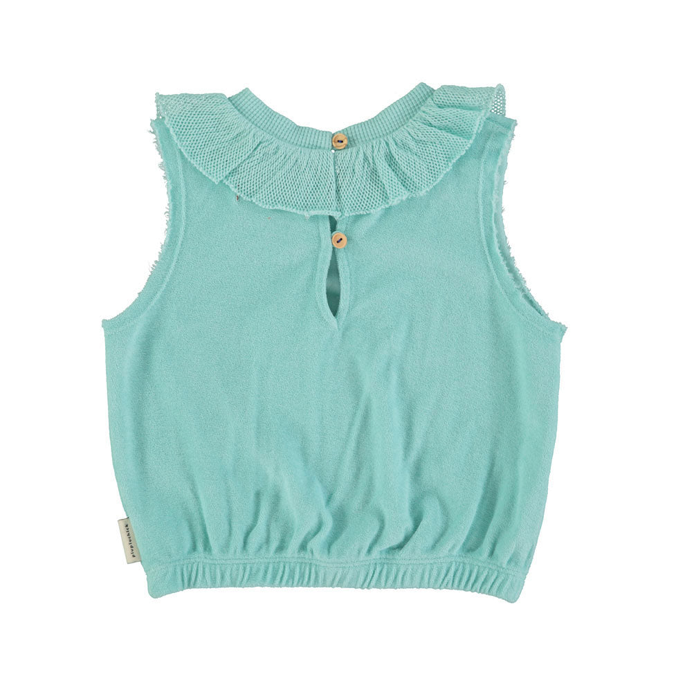 Piupiuchick Blue Feelin Alive Print Top