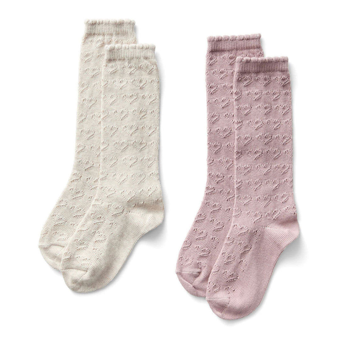 SOOR PLOOM Linen/ Rose Smoke Frond Knee Sock Set