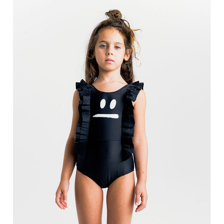 Nununu Black Ruffled Smirk Swimsuit