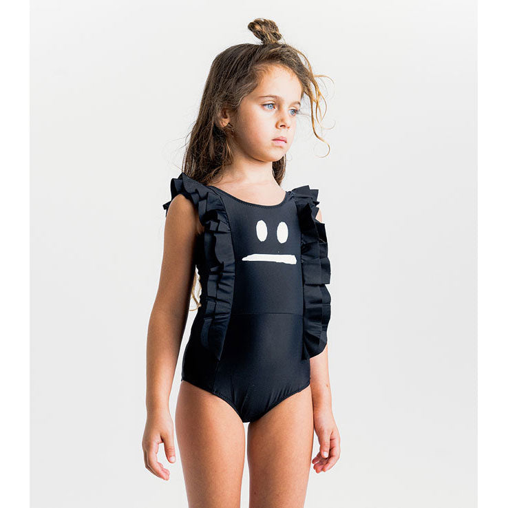 Nununu Black Ruffled Smirk Swimsuit