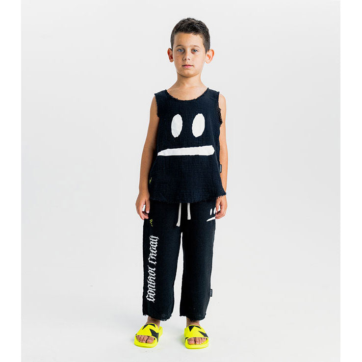 Nununu Black Smirk Muslin Tank Top