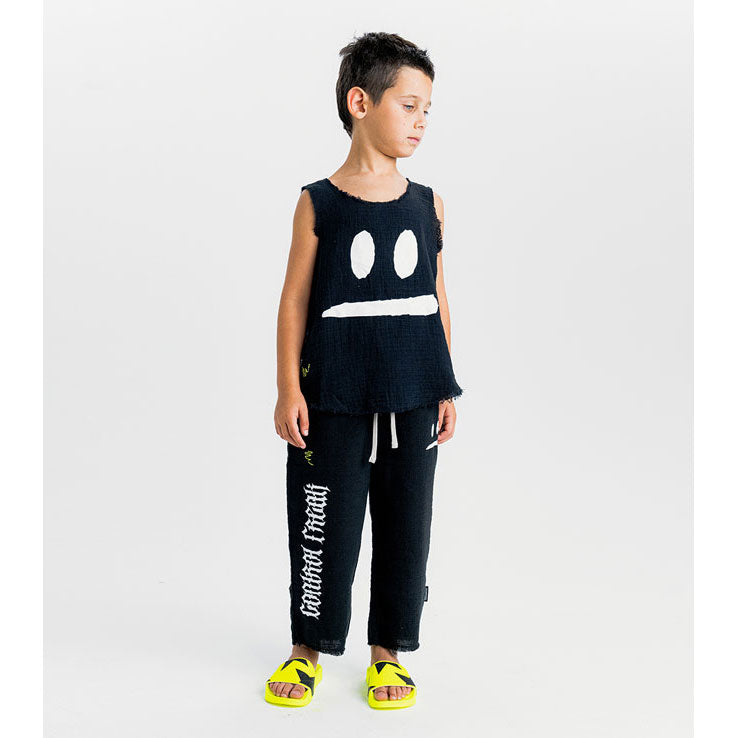 Nununu Black Smirk Muslin Tank Top