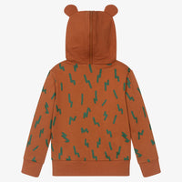 Stella Mccartney Brown Bear Funny Zip Up Hoodie