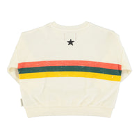 Piupiuchick Ecru Multicolor Stripes Print Sweatshirt
