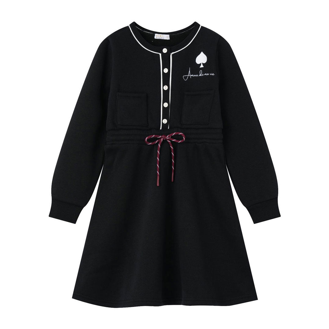 Coco Blanc Black Sweatshirt Dress