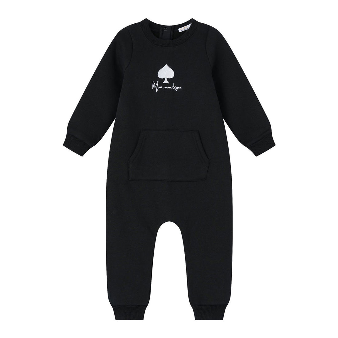 Coco Blanc Black French Terry Romper