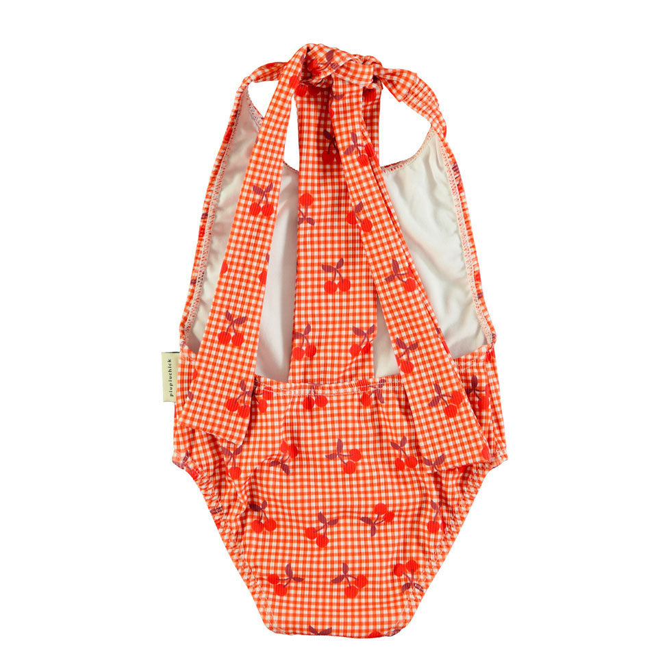 Piupiuchick Red/White Cherry Print Swimsuit