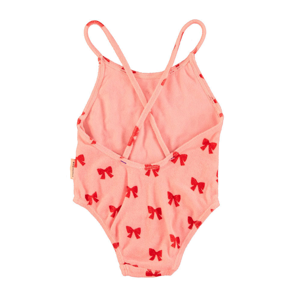Piupiuchick Pink W/ Red Bows Swimsuit