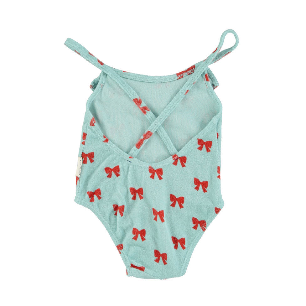Piupiuchick Blue W/ Red Bows Swimsuit
