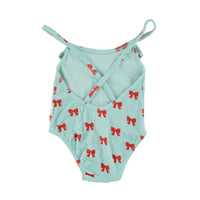Piupiuchick Blue W/ Red Bows Swimsuit