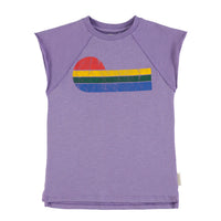 Piupiuchick Purple Multicolor Wave Dress