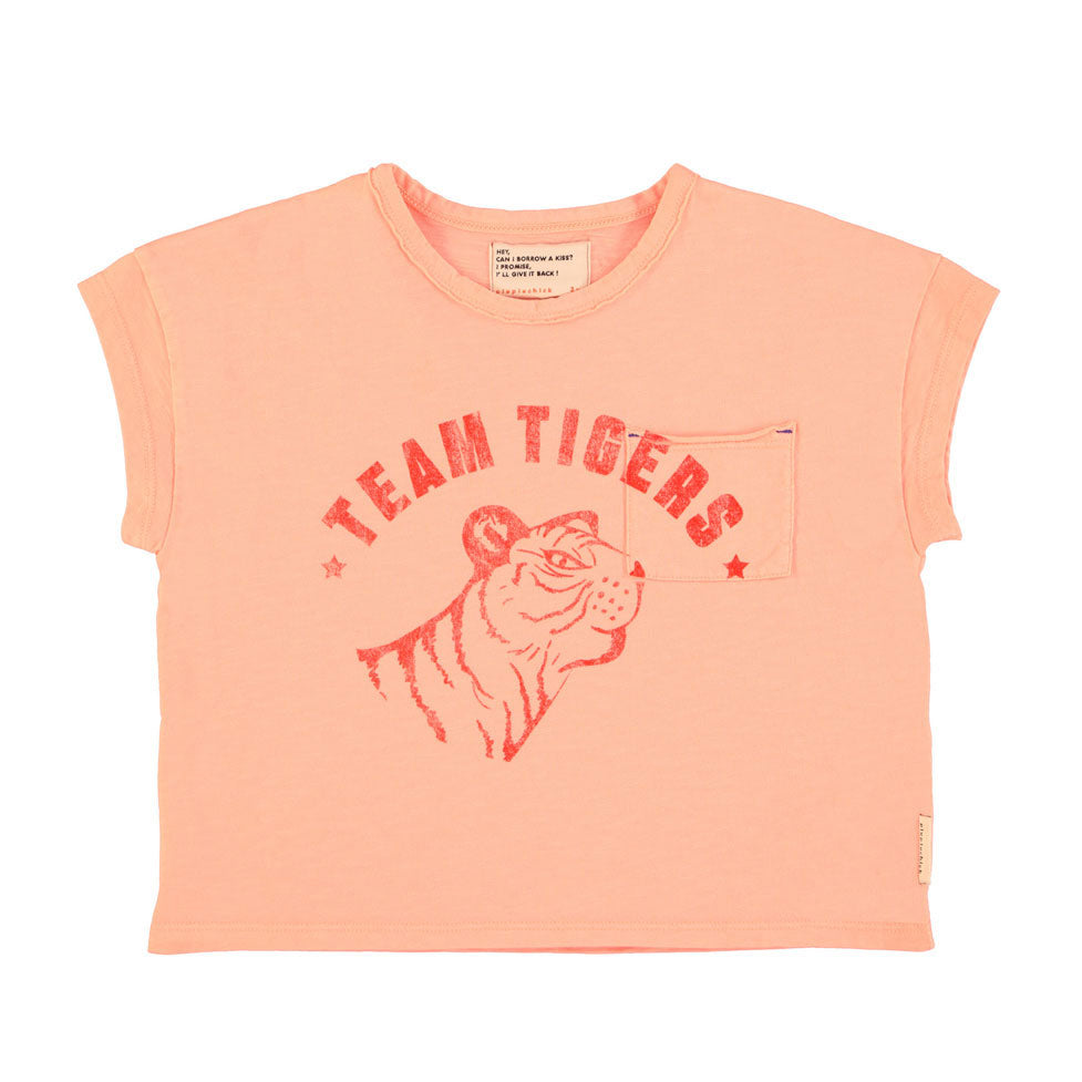 Piupiuchick Pink Tiger Print Tee