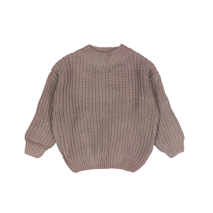 Lovely Littles Chunky Knit Sweater - Taupe