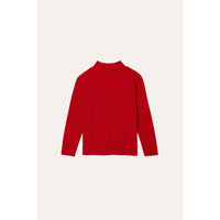 The Campamento Red Flower Detail Turtleneck