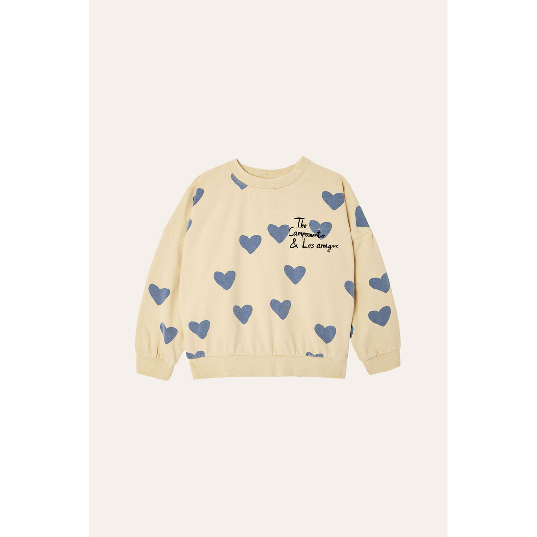 The Campamento Cream Hearts Allover Sweatshirt