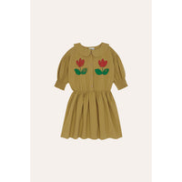 The Campamento Green Tulip Collar Dress
