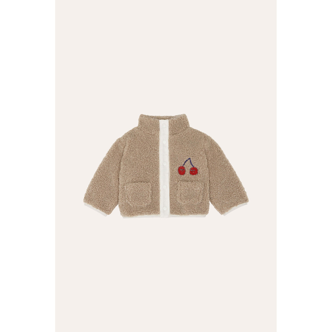 The Campamento Cream Cherry Teddy Baby Jacket