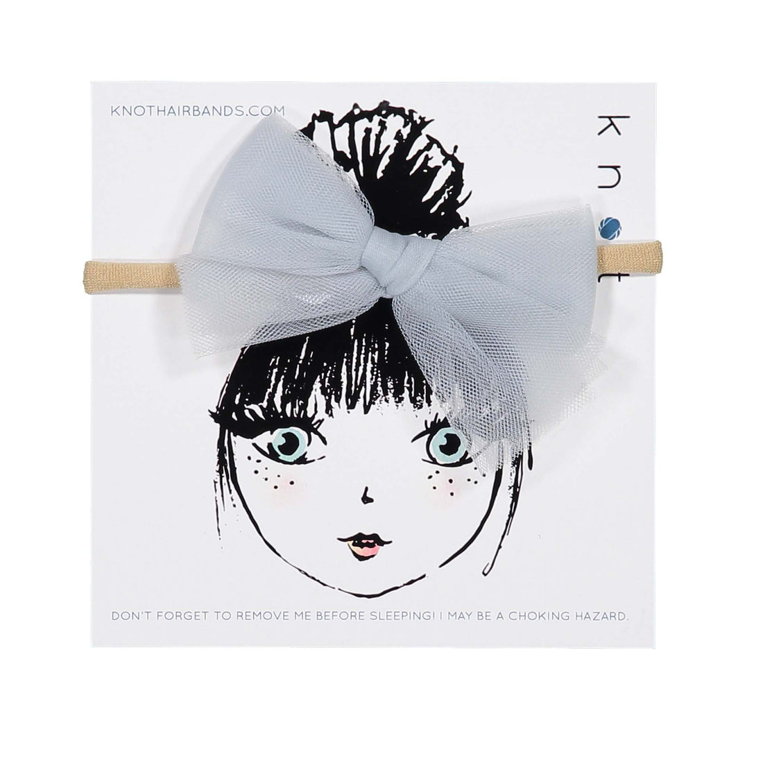 Knot Hairbands Blue Tulle Bow Band