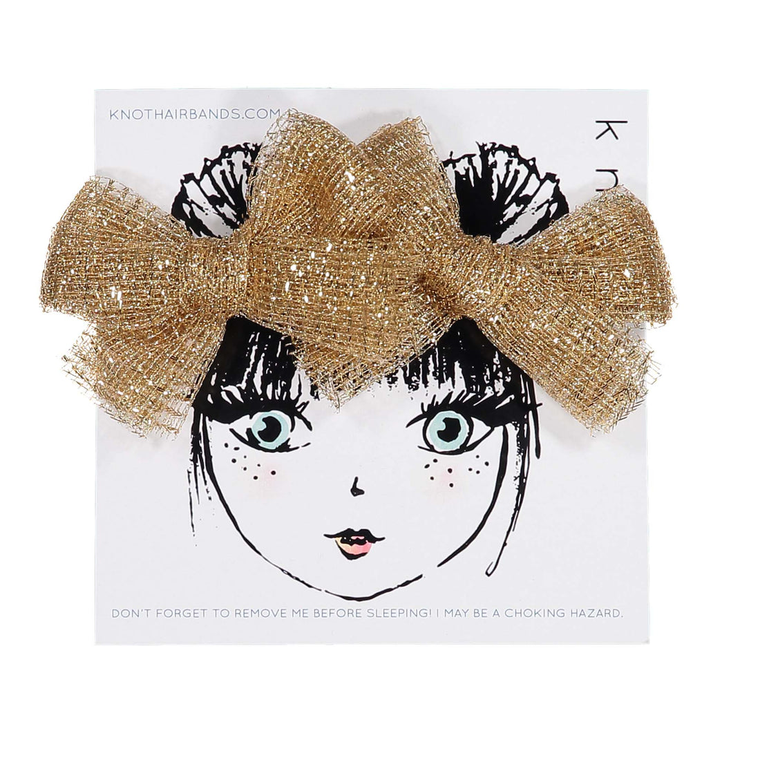 Knot Hairbands Rose Gold Tulle Bow Clip Set