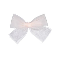 Knot Hairbands Pale Pink Tulle Bow Clip