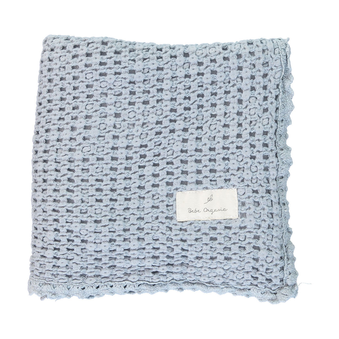 Bebe Organic Sky Blue Waffle Blanket