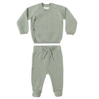 Quincy Mae Fern Knit Wrap Top + Pant Set