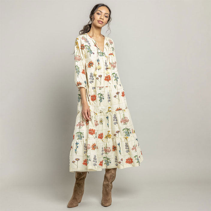 Pink Chicken Notebook Botanical Womens Indira Dress