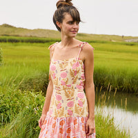 Pink Chicken Gilded Floral Mix Womens Marilyn Dress