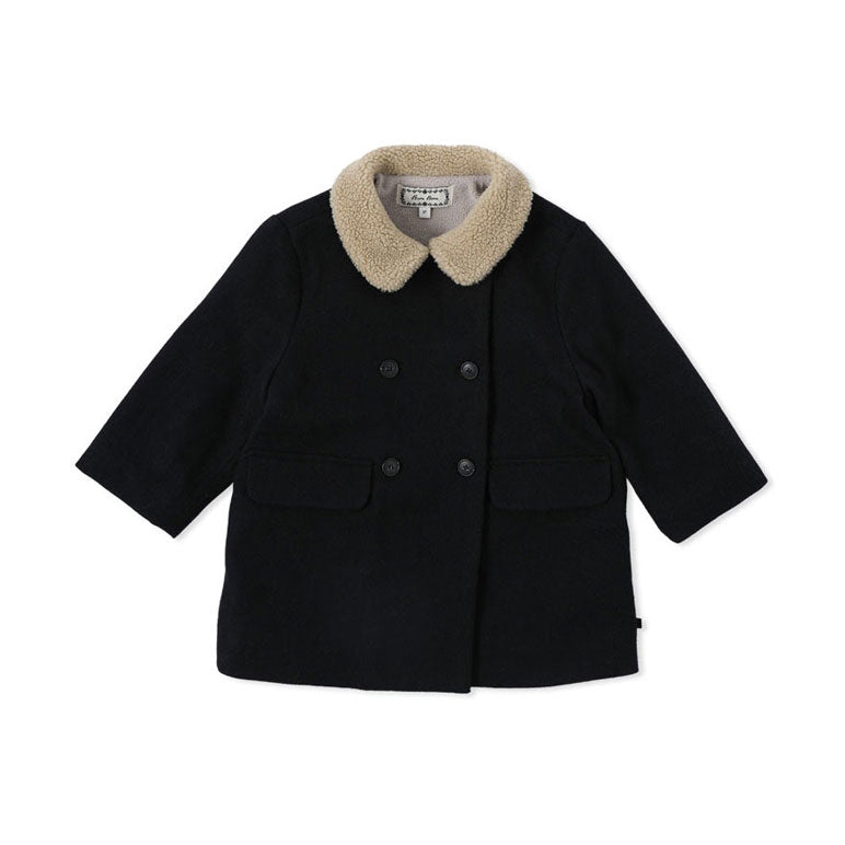 Bene Bene Navy Wool Double Coat