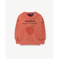 The Animals Observatory Red Peach Bear Babies Sweatshirt