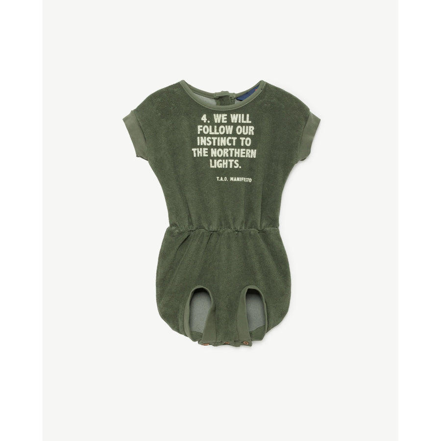 The Animals Observatory Military Green Manifesto Koala Babies Suit