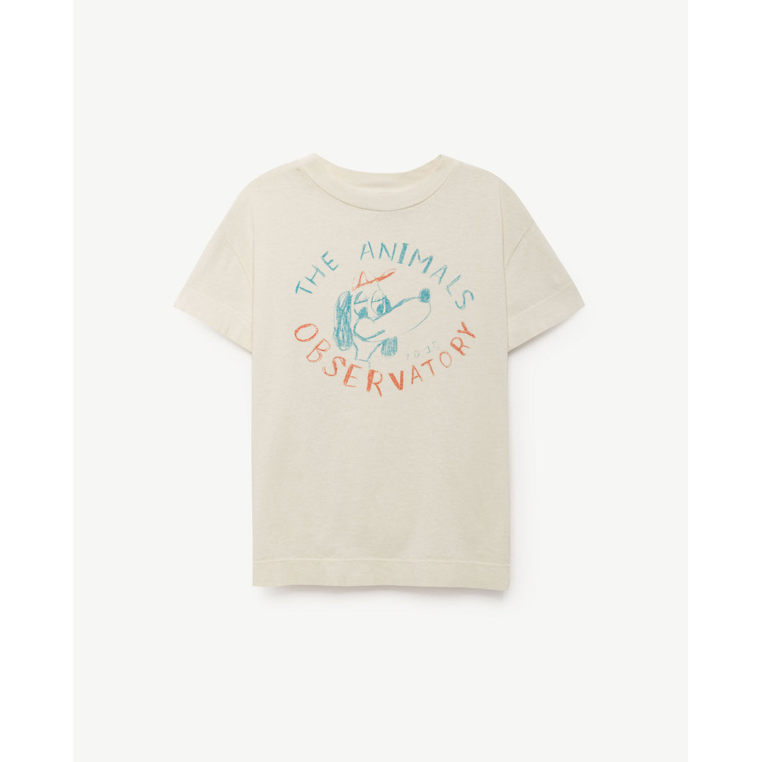 The Animals Observatory Raw White Dog Rooster Babies Tee