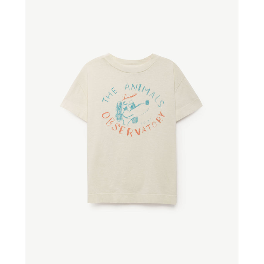 The Animals Observatory Raw White Dog Rooster Babies Tee