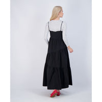 Ava and Lu Black Tiered Maxi Dress