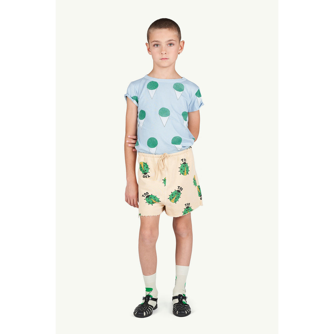 The Animals Observatory Blue Ice Cream Hippo Tee