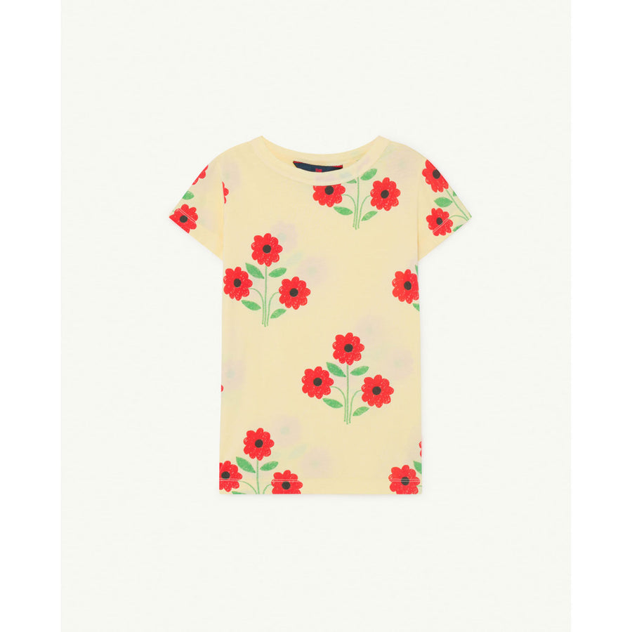 The Animals Observatory Yellow Flowers Hippo Tee