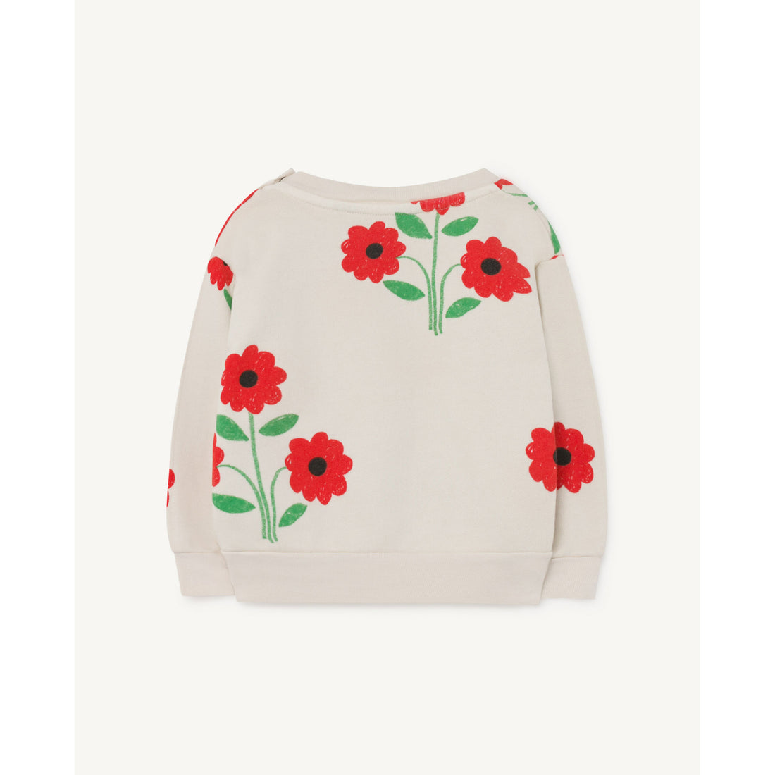 The Animals Observatory White Flowers Baby Sweatshirt