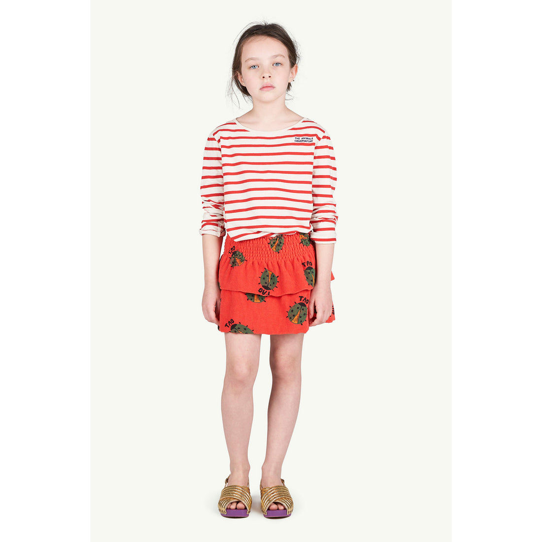 The Animals Observatory Red Striped The Animals Deer Tee
