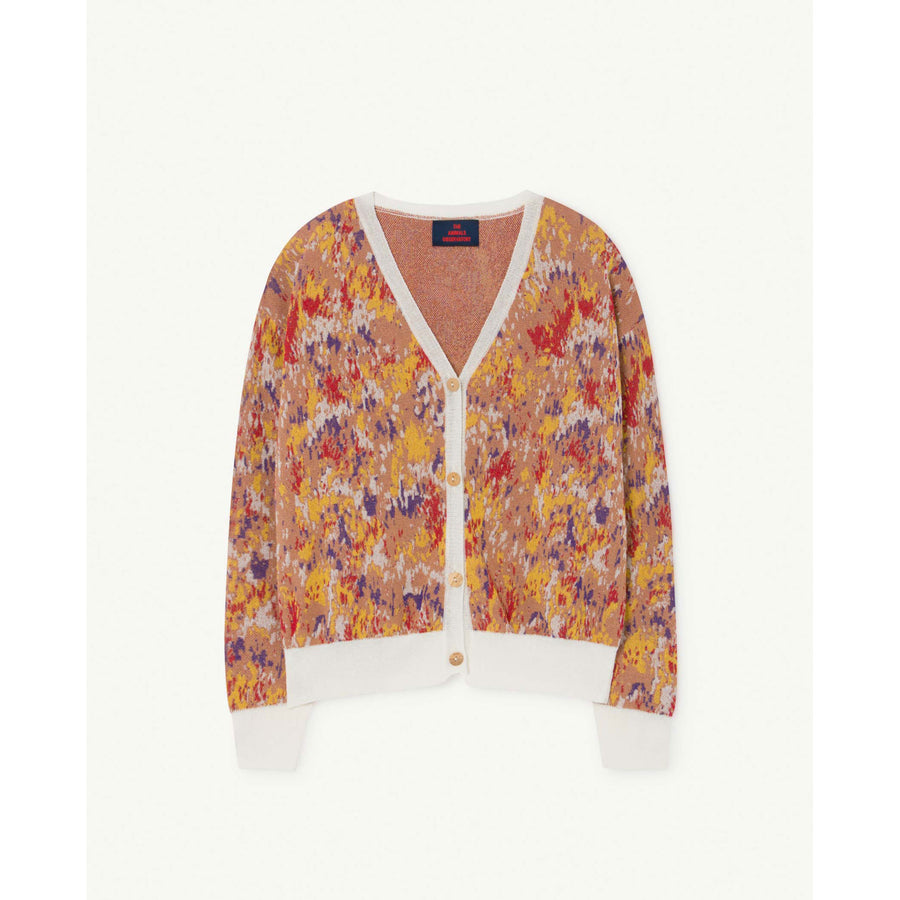 The Animals Observatory Multicolor Knit Racoon Cardigan