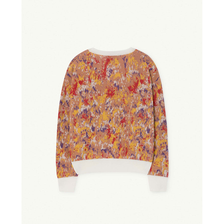 The Animals Observatory Multicolor Knit Racoon Cardigan