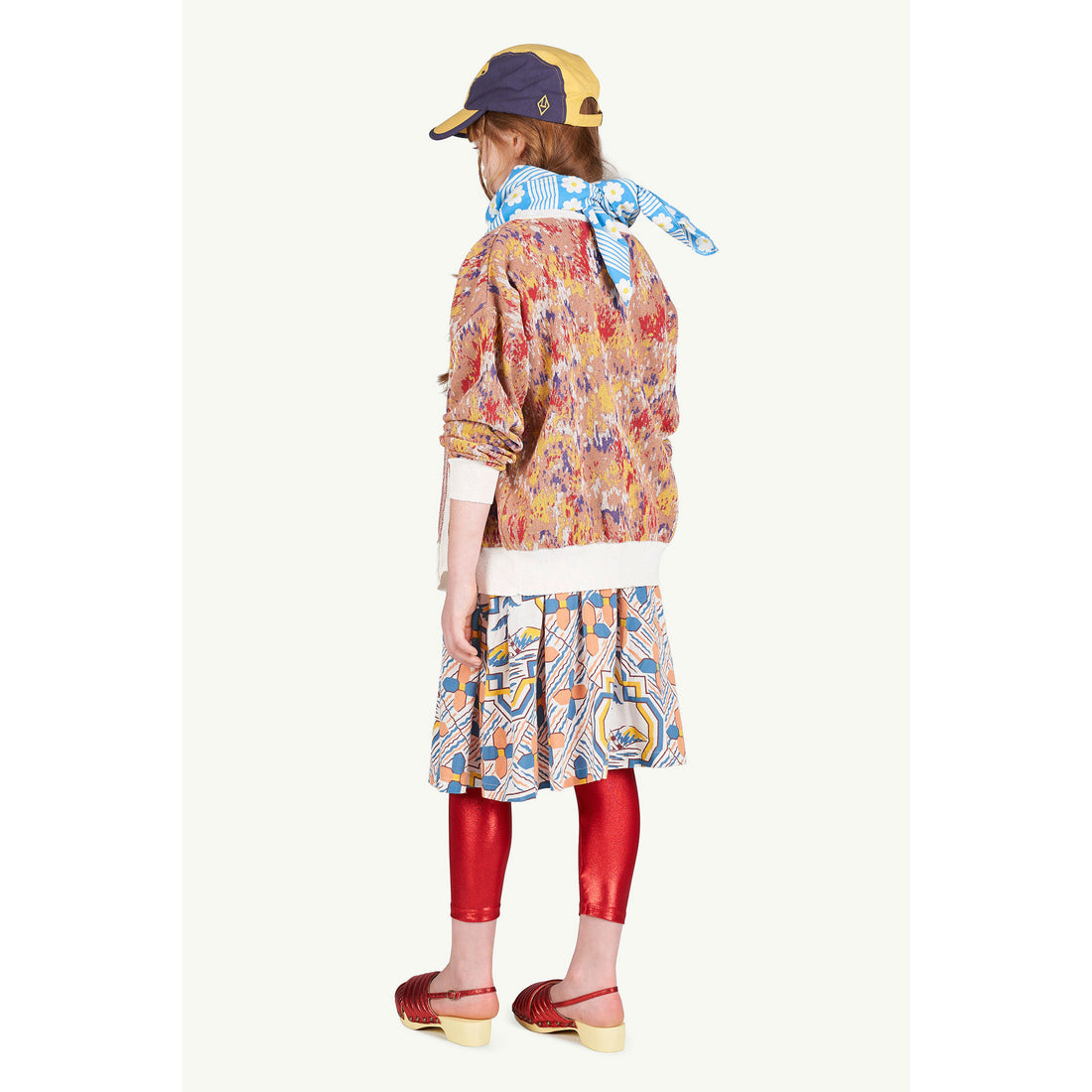 The Animals Observatory Multicolor Knit Racoon Cardigan