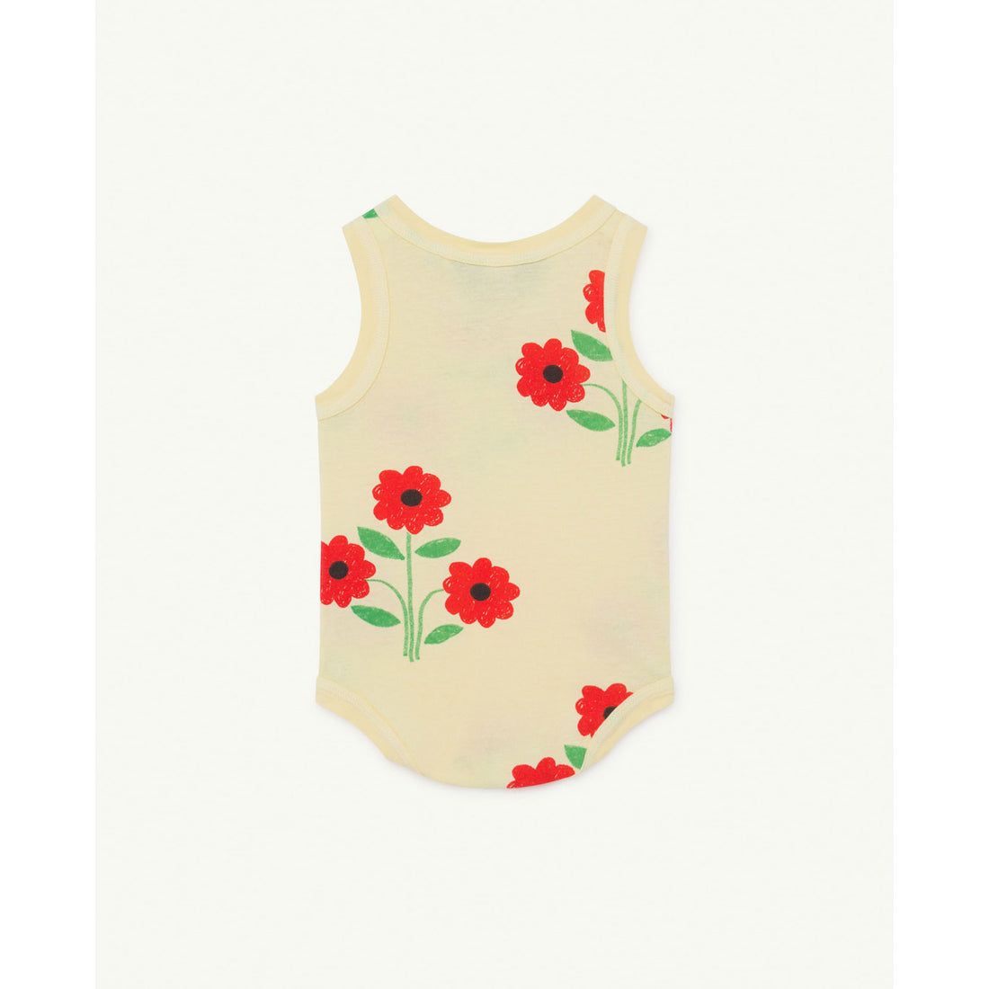 The Animals Observatory Yellow Flowers Turtle Baby Bodysuit