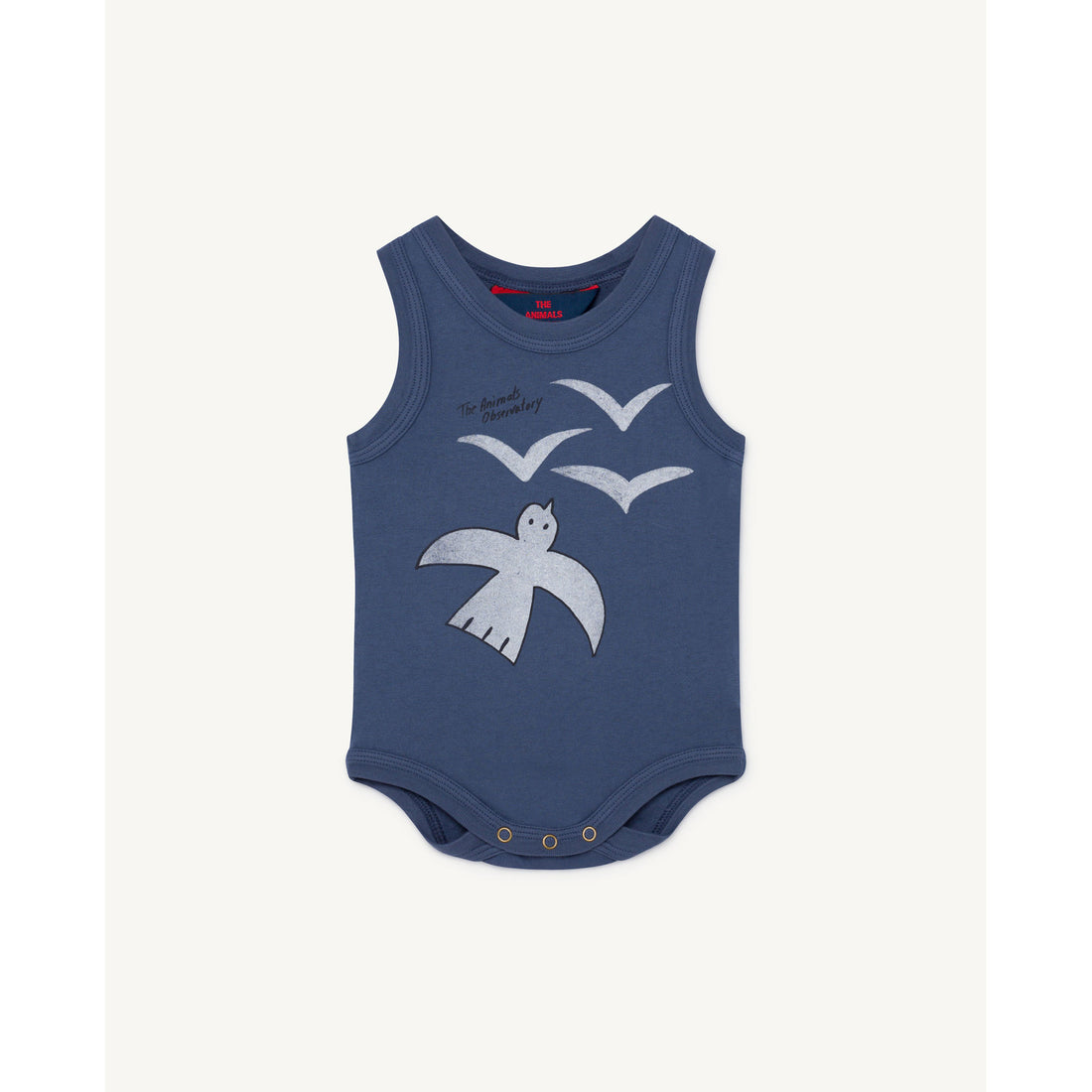 The Animals Observatory Blue Birds Turtle Baby Bodysuit