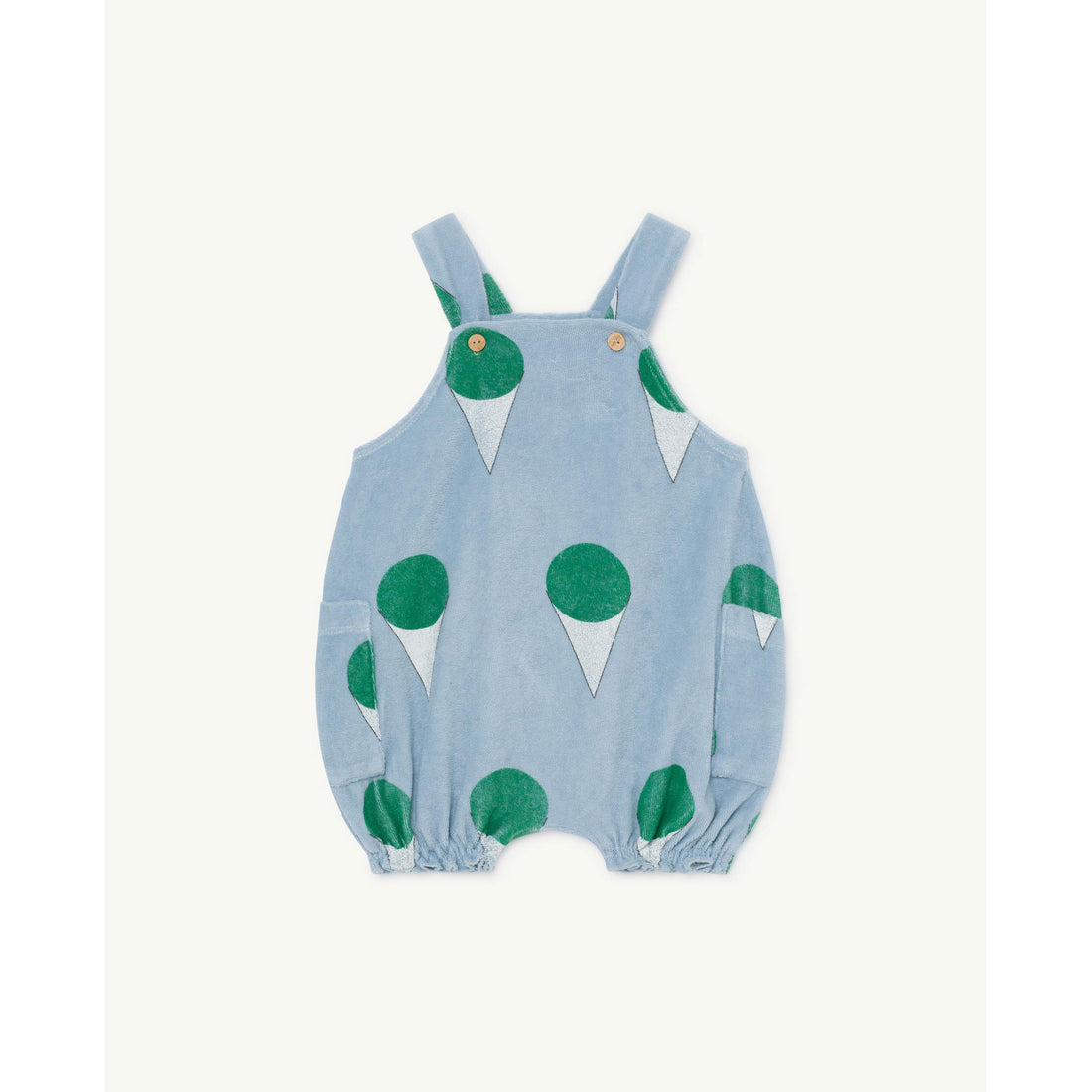 The Animals Observatory Blue Ice Cream Boar Baby Dungarees