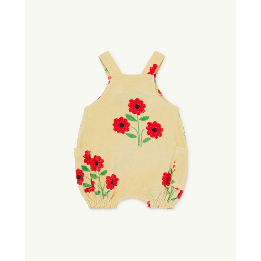 The Animals Observatory Yellow Flowers Boar Baby Dungarees