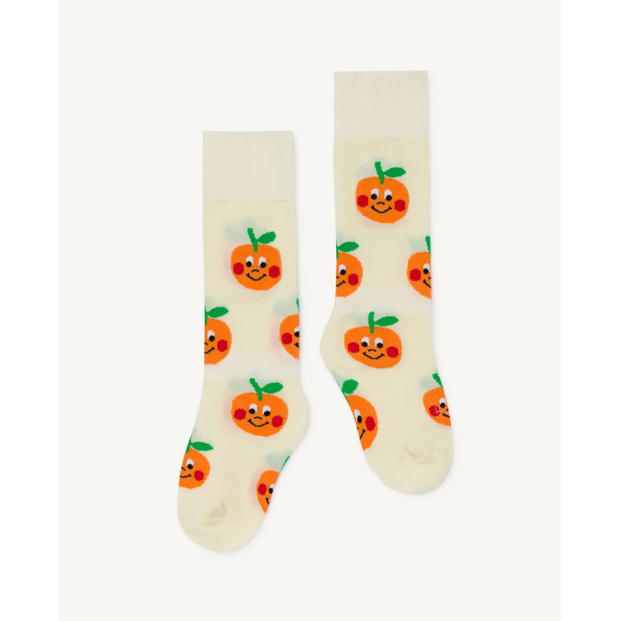 The Animals Observatory Raw White Fruit Hen Socks