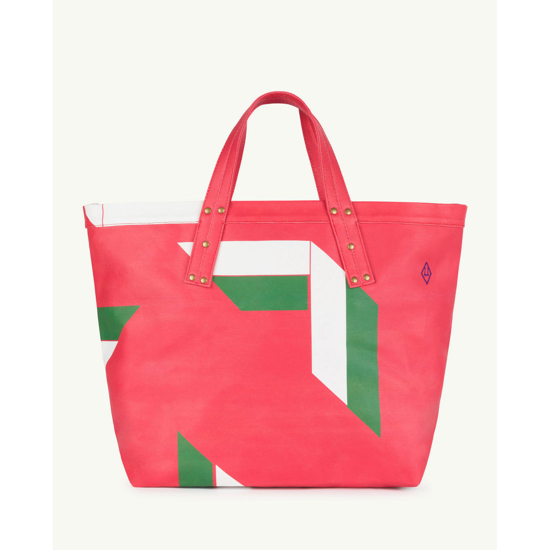 The Animals Observatory Fiery Red Geo Canvas Tote
