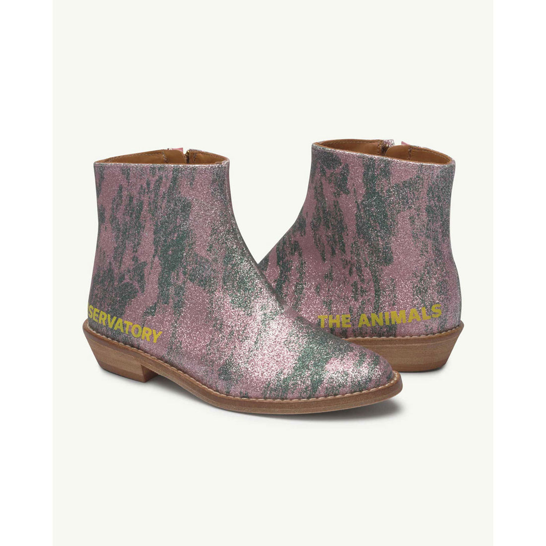 The Animals Observatory Pink Glitter Coyote Booties